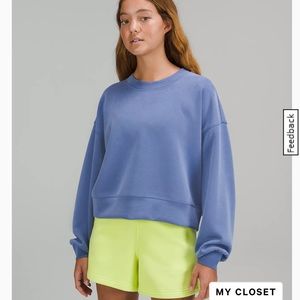Lululemon perfectly cropped oversized sweater in water drop